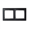 Рамка Legrand Valena Classic на 2 поста, ноктюрн/серебряный штрих 770392