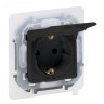 Розетка силовая Legrand Inspiria с крышкой, IP44, антрацит, 673743
