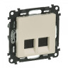 Розетка RJ-45 Legrand Valena Life двойная, cat. 5e, до 100 Мб/с, слоновая кость 753541