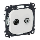 Розетка TV-SAT Legrand Valena Allure оконечная 10 дБ, белая 753059+754825