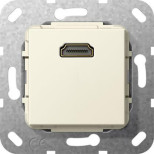 Розетка HDMI Gira System 55 кремовый глянцевый 566901