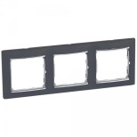 Рамка Legrand Valena Classic на 3 поста, ноктюрн/серебряный штрих 770393