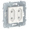 Розетка силовая Schneider Electric Unica New 2х2К на 2 модуля, белая