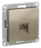 Розетка Schneider Electric Atlas Design RJ-45 кат. 5е, шампань