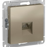Розетка Schneider Electric Atlas Design RJ-45 кат. 5е, шампань