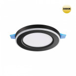 359019 SPOT NT23 499 черный Светильник встраиваемый светодиодный (три сценария работы) IP20 LED 3000К 6W+3W 100-265V 630Лм SPAN