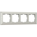 Рамка Werkel Antik на 4 поста жемчужный WL07-Frame-04 4690389063527