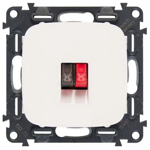Розетка для колонок Legrand Valena Allure одиночная, белая 753072+755365