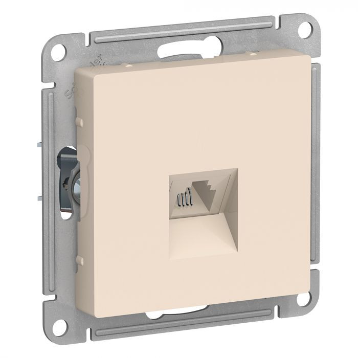 Розетка RJ-11 Schneider Electric Atlas Design бежевая