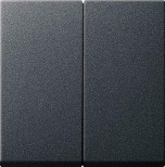 Лицевая панель Gira System 55 выключателя двухклавишного с набором уплотнений IP44 антрацит 026628