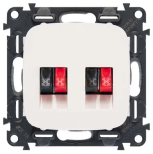 Розетка для колонок Legrand Valena Allure двойная, белая 753078+755375