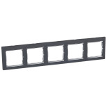 Рамка Legrand Valena Classic на 5 постов, ноктюрн/серебряный штрих 770395
