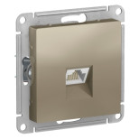 Розетка Schneider Electric Atlas Design RJ-45 кат. 6a, шампань