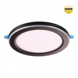 359021 SPOT NT23 499 черный Светильник встраиваемый светодиодный (три сценария работы) IP20 LED 3000К 12W+4W 100-265V 1120Лм SPAN