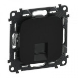 Розетка RJ-45 Legrand Valena Allure одиночная, cat. 6, до 1000 Мб/с, антрацит 753952