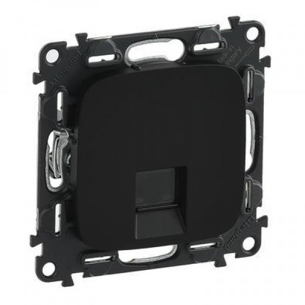 Розетка RJ-45 Legrand Valena Allure одиночная, cat. 6, до 1000 Мб/с, антрацит 753952