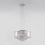 Подвесная люстра Eurosvet Torreta 10105/5 хром/прозрачный хрусталь Strotskis