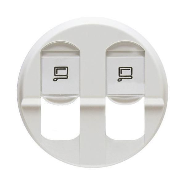 Лицевая панель Legrand Celiane для двойных розеток RJ-45, белая 068252