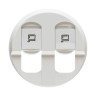 Лицевая панель Legrand Celiane для двойных розеток RJ-45, белая 068252