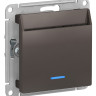 Выключатель для гостиниц Schneider Electric Atlas Design с подсветкой, мокко