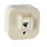 Розетка RJ-45 Legrand Quteo одиночная, кат. 5е, слоновая кость 782254