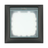 Рамка LK Studio универсальная защитная с крышкой для выключателей и розеток (черный бархат) 869108-1