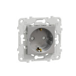 Розетка силовая Schneider Electric Unica New на винтах, алюминий