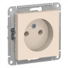 Розетка силовая Schneider Electric Atlas Design без заземления, бежевая