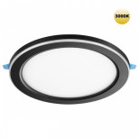 359023 SPOT NT23 499 черный Светильник встраиваемый светодиодный (три сценария работы) IP20 LED 3000К 18W+6W 100-265V 1680Лм SPAN