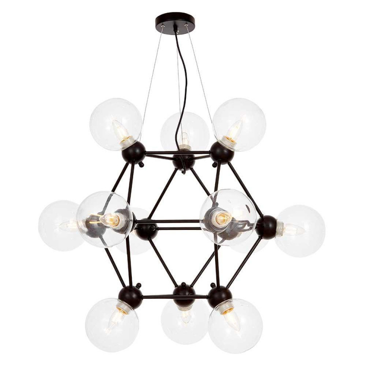 Подвесная люстра Lumina Deco Zodiak LDP 160N-12 BK+PR Подвесная люстра Lumina Deco Zodiak LDP 160N-12 BK+PR