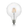 Лампа светодиодная филаментная Ideal Lux E27 8W 3000K шар прозрачная 101347
