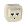 Розетка RJ-11+RJ-45 Legrand Quteo UTP, слоновая кость 782251