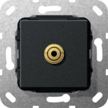Розетка Minijack Gira System 55 черный матовый 564810