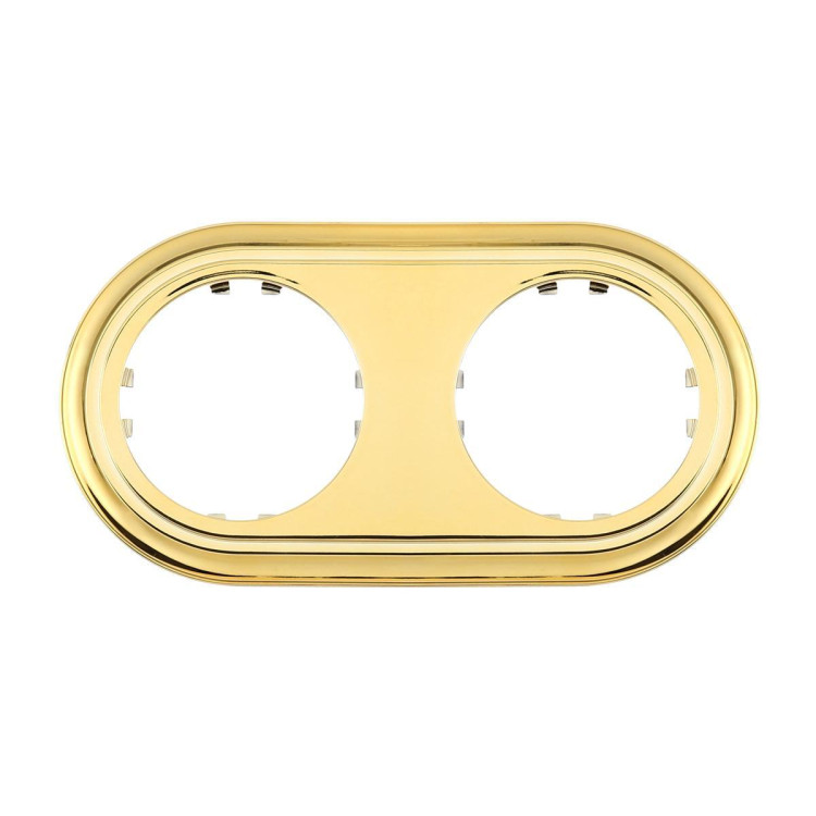 Рамка LK Studio 2-постовая круглая (золото) Vintage-Classic 889216-1