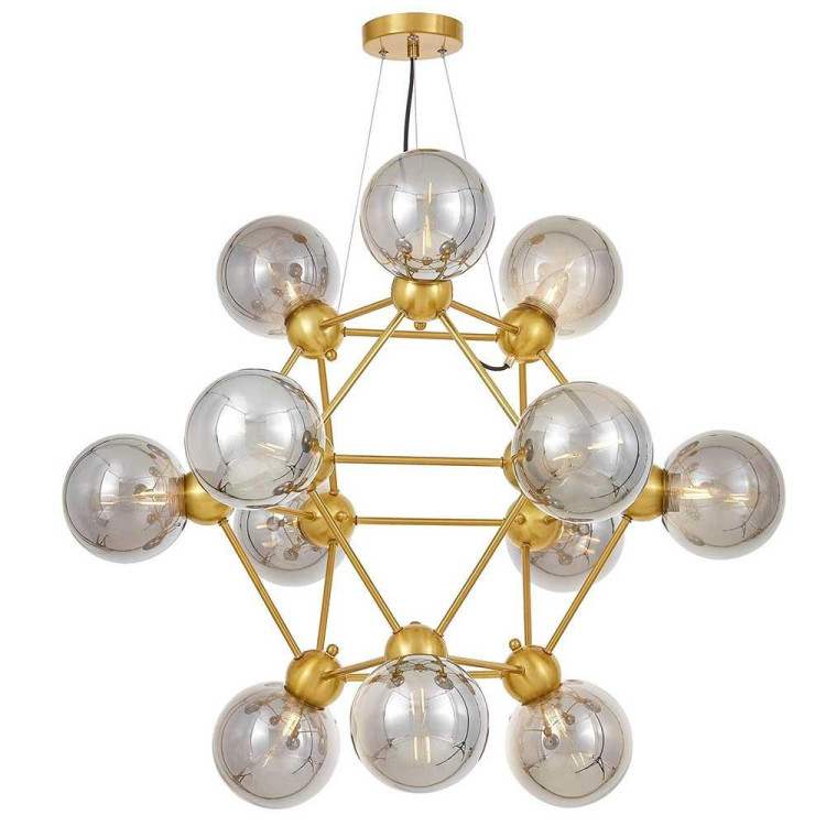 Подвесная люстра Lumina Deco Zodiak LDP 160N-12 MD+GY Подвесная люстра Lumina Deco Zodiak LDP 160N-12 MD+GY