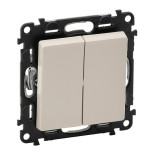 Переключатель двухклавишный Legrand Valena Life слоновая кость 752508