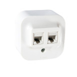 Розетка RJ-11+RJ-45 Legrand Quteo UTP, белая 782221