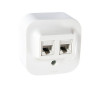 Розетка RJ-11+RJ-45 Legrand Quteo UTP, белая 782221