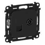 Розетка TV+RJ-45 Legrand Valena Allure антрацит 753055+754838
