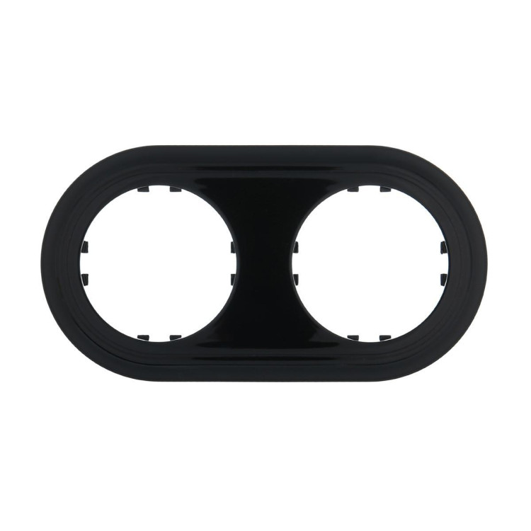 Рамка LK Studio 2-постовая круглая (черный) Vintage-Classic 889208-1