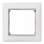 Рамка Legrand Valena Classic на 1 пост, белый/серебряный штрих 770491