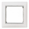 Рамка Legrand Valena Classic на 1 пост, белый/серебряный штрих 770491