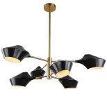 Подвесная люстра Lumina Deco Romina LDP 6037-6 BK+GD Подвесная люстра Lumina Deco Romina LDP 6037-6 BK+GD