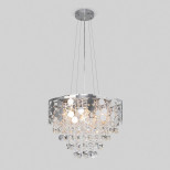 Подвесная люстра Eurosvet Lianna 10114/8 хром/прозрачный хрусталь Strotskis
