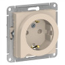 Розетка силовая Schneider Electric Atlas Design с выталкивателем вилки, бежевая
