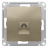 Розетка RJ-11 Schneider Electric Atlas Design шампань