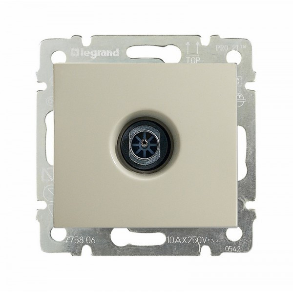 Розетка TV Legrand Valena Classic оконечная 10 дБ, слоновая кость 774330