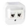 Розетка RJ-45 Legrand Quteo двойная, кат. 5е, белая 782228