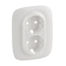 Лицевая панель Legrand Valena Allure для двойных розеток 2К+З, белая 754955