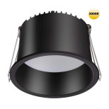 359237 SPOT NT23 472 черный Светильник встраиваемый светодиодный IP20 LED 12W 220V 840Лм 3000К TRAN